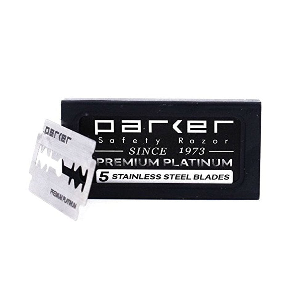 Parker Platinum Premium Double Edge Razor Blades -- 5 Blade Pack