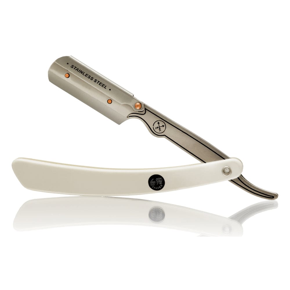 Parker SRW White Resin Handle Straight Razor