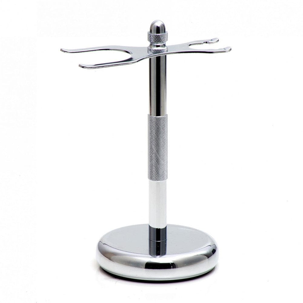 Permabrands Chrome Safety Razor & Shaving Brush Stand