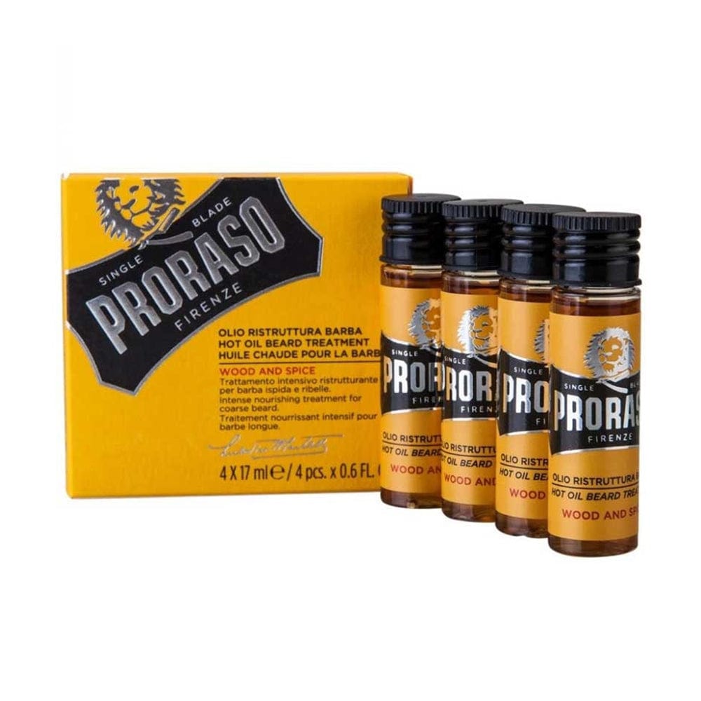 Proraso Single Blade -Beard Hot Oil- Wood & Spice